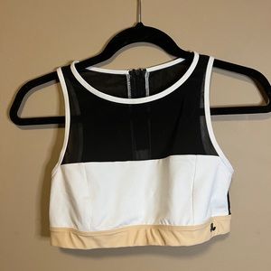 Jo+Jax bra top Black mesh tan white Large Adult